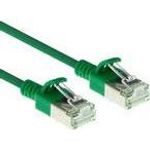 ACT Green 0.25 meter LSZH U/FTP CAT6A datacenter slimline patch cable snagless with RJ45 connectors (DC7752)
