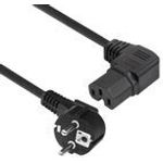 ACT Powercord mains connector Schuko CEE 7/7 male (angled) - C15 (angled right) IEC 60320 black 1.5 m (AK5350)