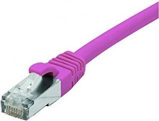 EXERTIS CONNECT Patchkabel CAT. 6, F/UTP, PoE, halogenfrei, rosa, 0,5 m