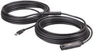 ATEN UE3315A - USB-Verlängerungskabel - USB Typ A (M) bis USB Typ A (W) Verriegelung - USB 3.2 Gen 1 - 15 m - aktiv - Schwarz