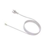 Bachmann SchuKo Anschlussleitung, weiss, Länge 1,5m H03VV-F3G0,75, Schutzkontakt Zuleitung 1,5m weiß H03VV-F 3G0.75mm² -unverpackt Seite 1: Schutzkontakt-Zentralstecker Seite 2: 30mm / Aderendhülsen (311.273)