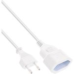 InLine® Euro-Verlängerung, Eurostecker an Eurokupplung, weiß, 1m (16681W)