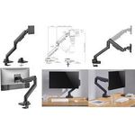 LogiLink Monitorarm, Armlänge: 473 mm, schwarz für Monitore von 43,18 cm (BP0168)