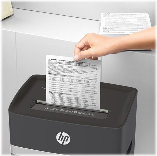 HP Pro Shredder 15CC Aktenvernichter Partikelschnitt 4 x 35 mm P-4 bis 15 Blatt Schwarz