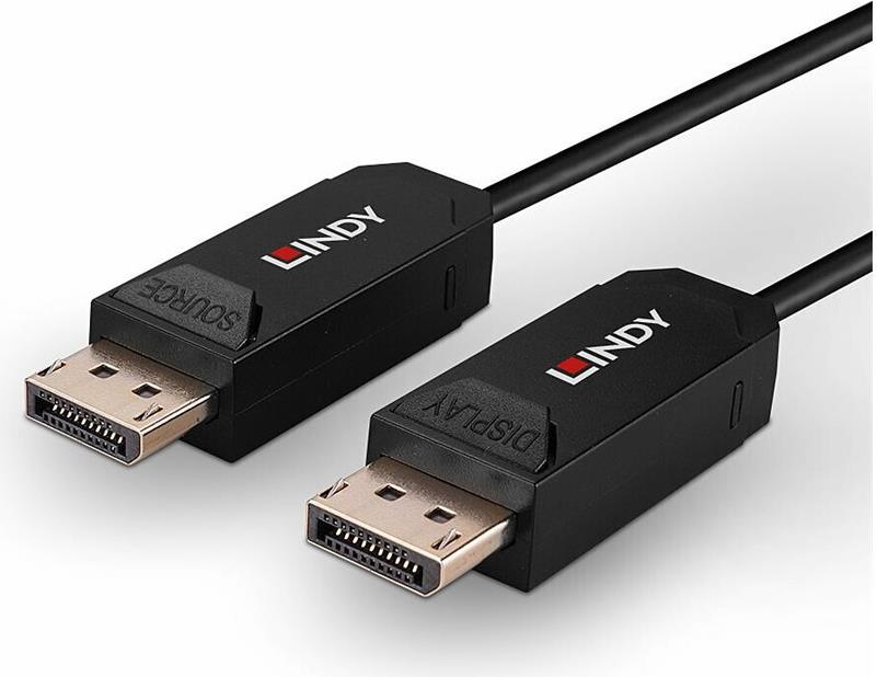 Lindy 38524 DisplayPort-Kabel 40 m DisplayPort 2.0 Schwarz