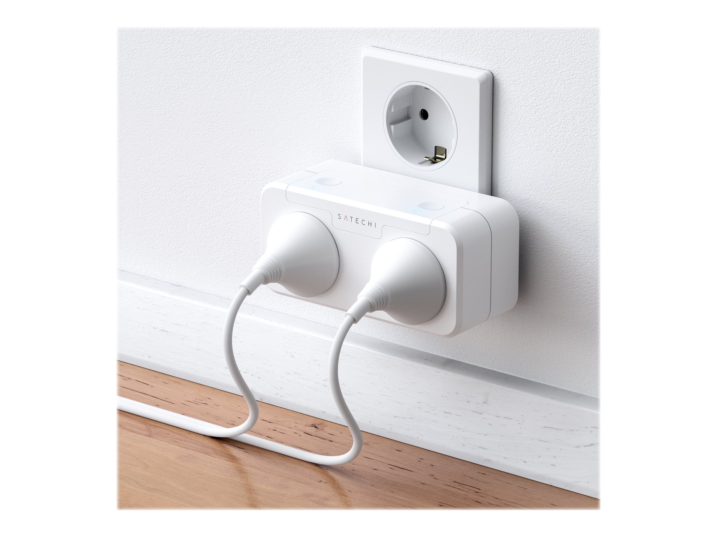 Satechi Dual Smart Outlet Smart-Stecker Wi-Fi Weiß