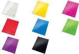 LEITZ Schnellhefter WOW, DIN A4, Karton, rot aus PP-laminiertem Karton, 300 g/qm, Fassungsvermögen: - 10 Stück (3001-00-26)