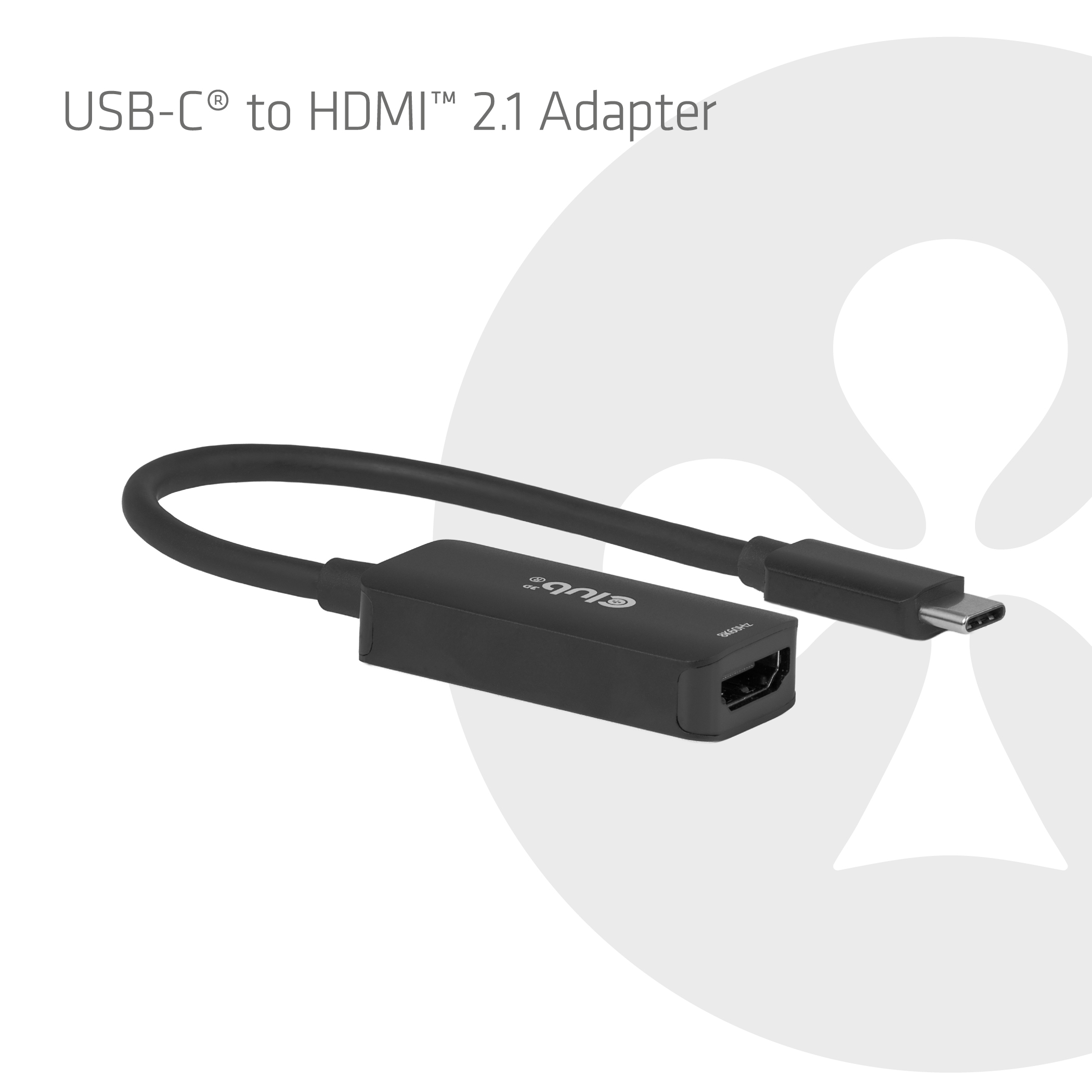 Club3D CAC-2505 USB Typ-C auf HDMI 2.1 Adapter 8K60Hz Schwarz