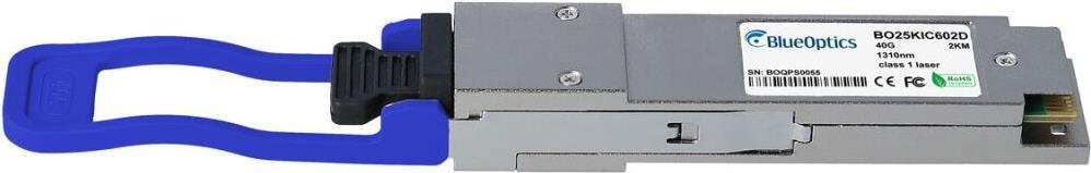 Quanta QSFP-LX4-40G kompatibler BlueOptics QSFP Transceiver für Singlemode 40 Gigabit Highspeed Datenübertragungen in Glasfaser Netzwerken. Unterstützt 40 Gigabit Ethernet, Fibre Channel oder SONET/SDH Anwendungen in Switchen, Routern, Storage Systemen un (QSFP-LX4-40G-BO)