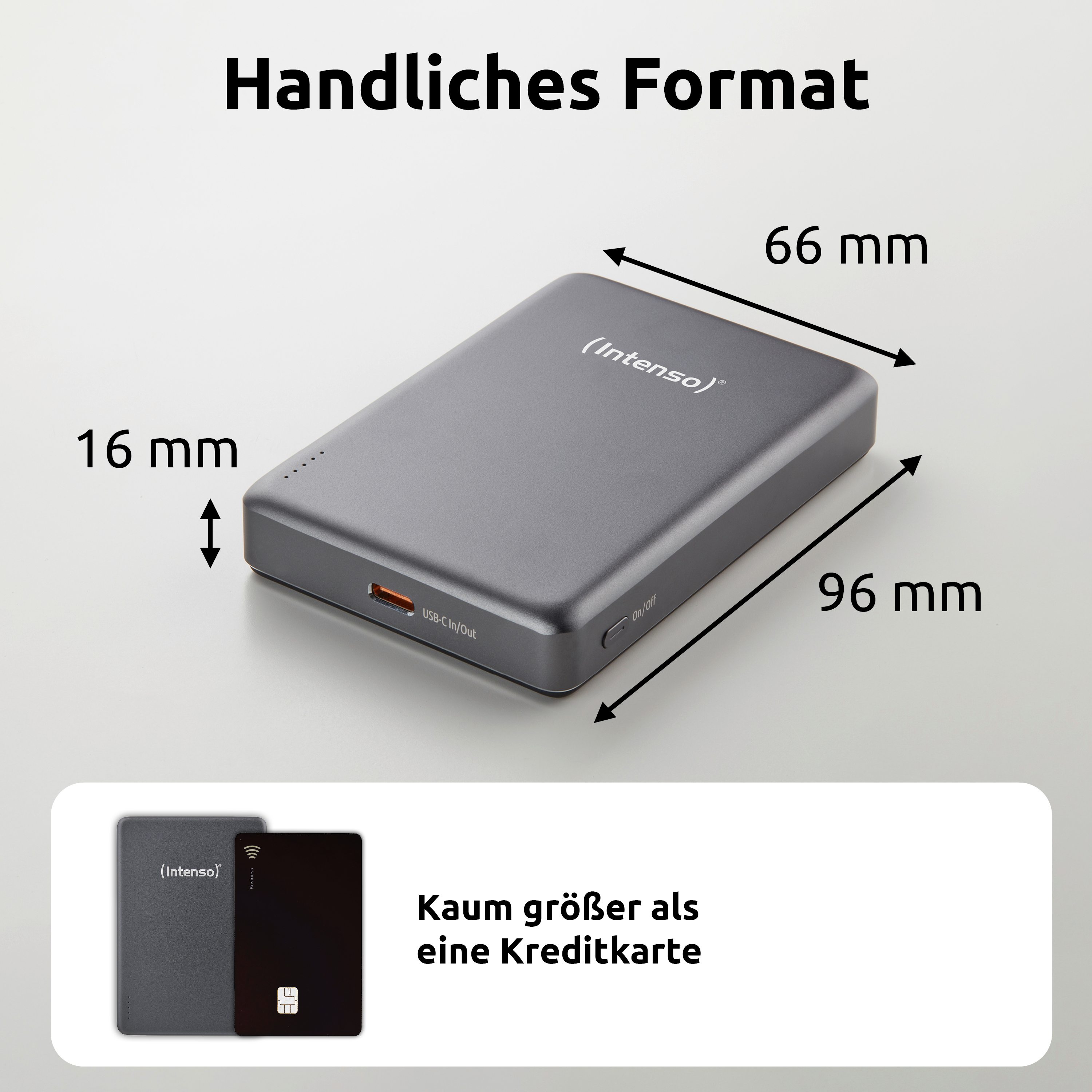 Intenso MW10000 10000 mAh Powerbank Grau