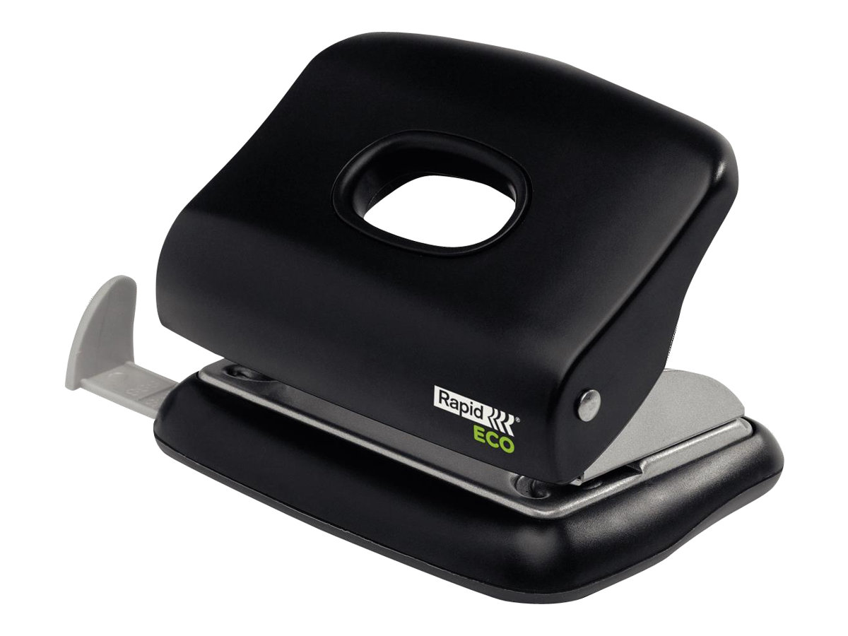 Rapid Eco Locher 20 Blatt 2 Löcher Lochabstand 80 mm Schwarz