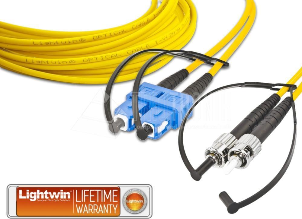 Lightwin LDP-09 SC-ST Glasfaserkabel 10 m 2x SC 2x ST OS2 Gelb (LDP-09 SC-ST 10.0)