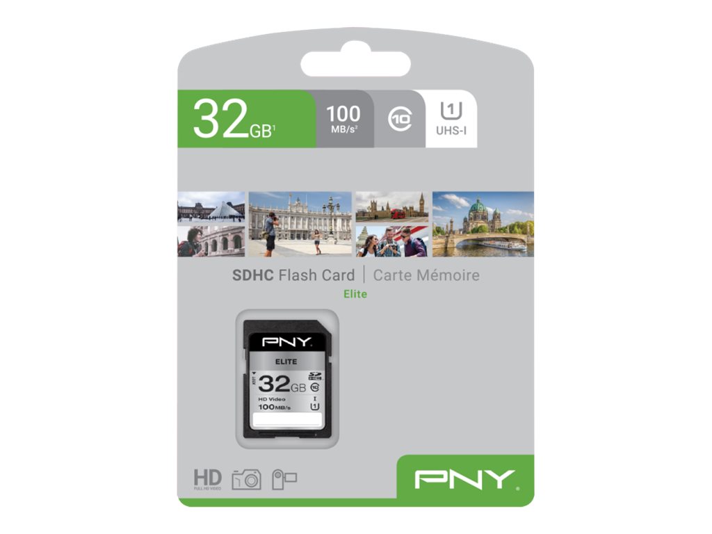 PNY Elite SDHC-Speicherkarte 32 GB UHS-I U1 / Class 10