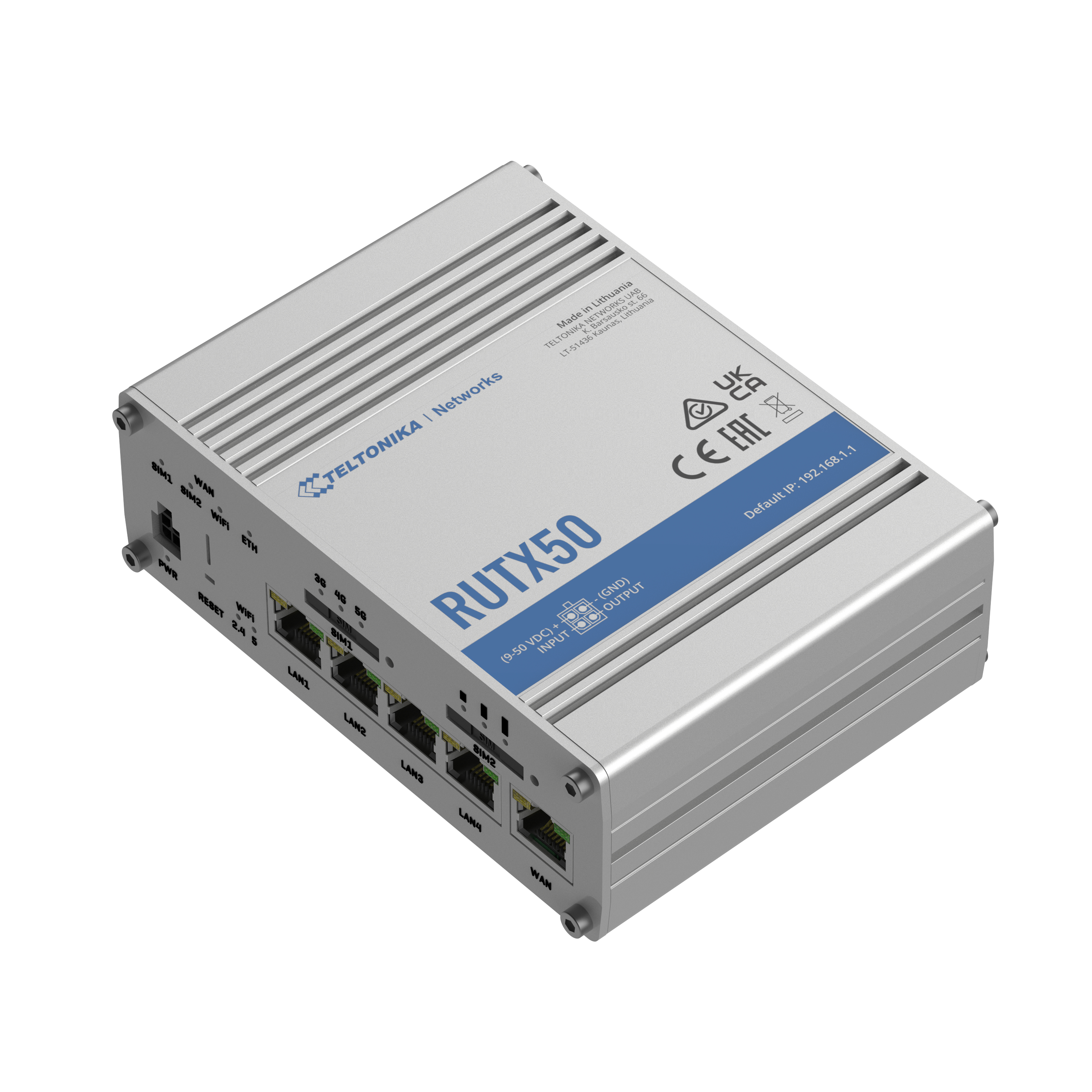 Teltonika RUTX50 5G WLAN-Router Wi-Fi 5 867 Mbps Edelstahl