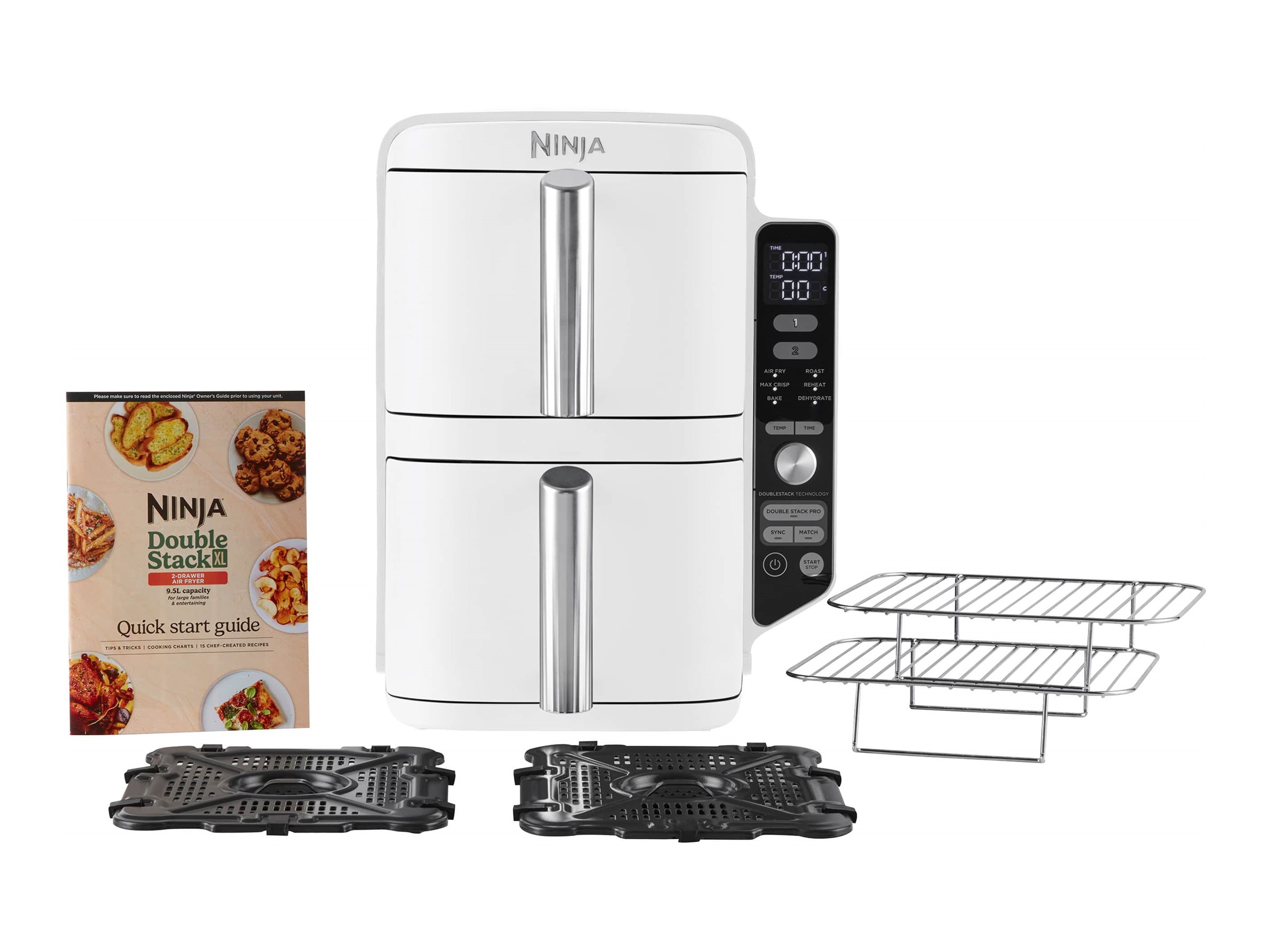 Ninja DoubleStack SL400EUWH Doppel-Heißluftfritteuse 9,5 L 2,47 kW Weiß