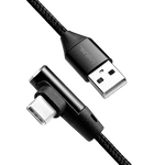 Logilink USB-Kabel USB-C (M) gewinkelt bis USB (M) gerade (CU0137)