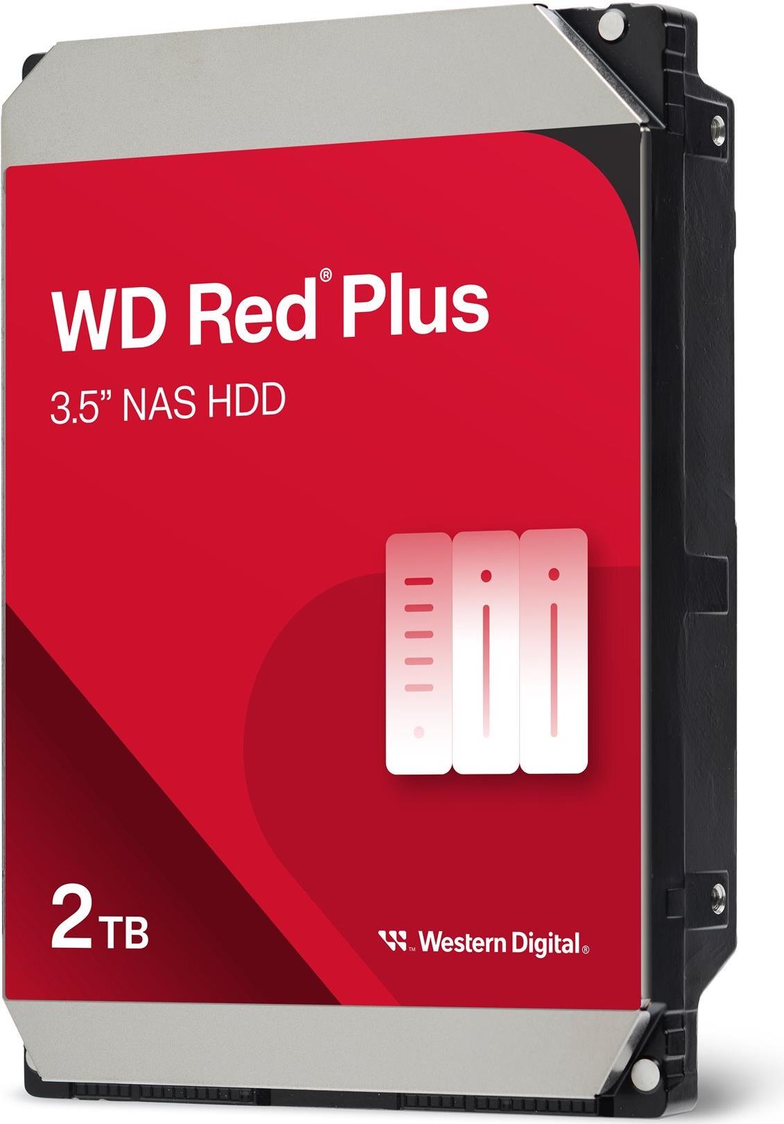 Western Digital WD Red Plus WD20EFPX Interne NAS-Festplatte 2 TB 3.5" SATA 6Gb/s 64 MB Cache