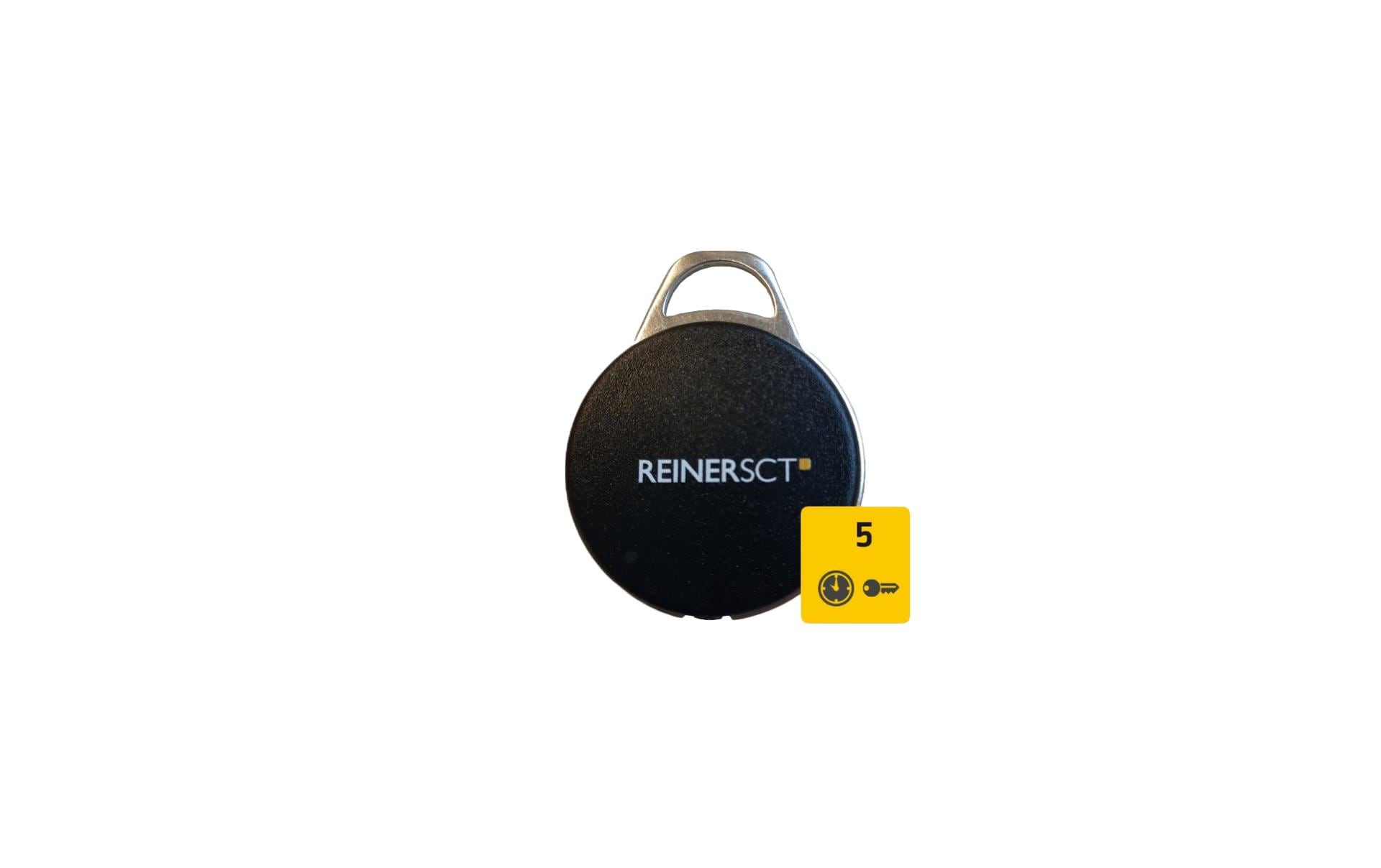 REINER timeCard Premium Transponder MIFARE DESFire EV3 RFID 5er-Pack Mattschwarz