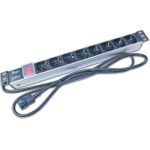 Wirewin 19'' 1HE Steckdosenleiste mit 8x Schuko- Buchsen, (NVL8 UPS)