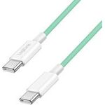 LogiLink USB 2.0 Typ-C Kabel C/m> C/m Nylon 60W gruen (CU0348)