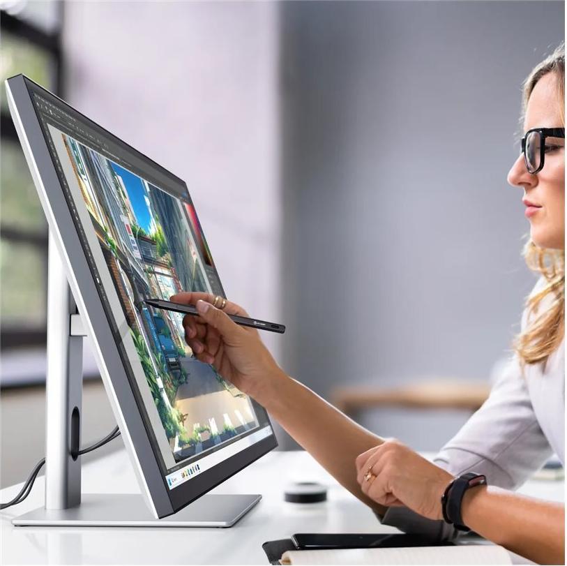 ALOGIC Clarity Max Touch 32C4KPDWT 32" 4K UHD Touchscreen Monitor Schwarz - Silber
