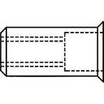 GESIPA Blindnietmutter Nietschaft dxl 9x15,5mm M6 Alu Kleinkopf 250 St.GESIPA - 250 Stück (1433687)