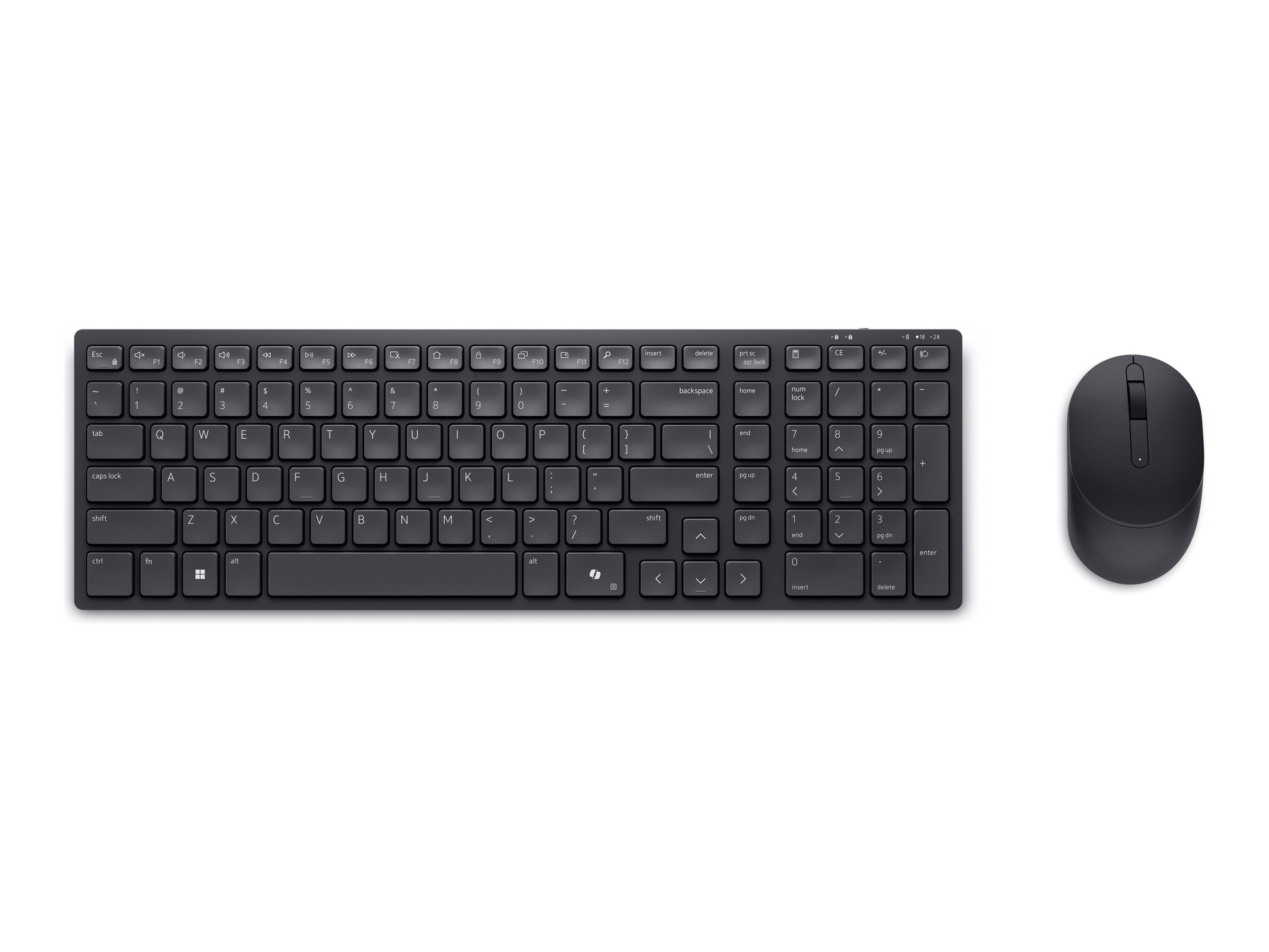 Dell Pro KM555 Tastatur-und-Maus-Set 2.4 GHz Bluetooth 5.1 QWERTY US International Schwarz