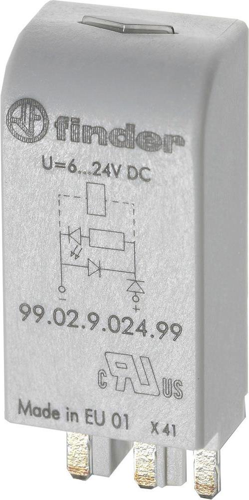 Finder Steckmodul mit LED, mit Varistor 1 St. 99.02.0.024.98 Passend für Serie: Serie 90, Serie 92, Finde (99.02.0.024.98)