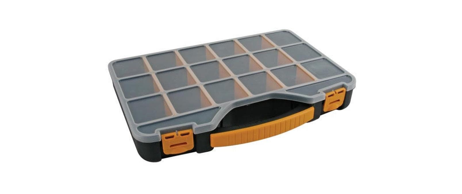 Perel OMR13 Sortimentskasten 20 Fächer 326 x 257 x 48 mm Schwarz, Weiß, Gelb