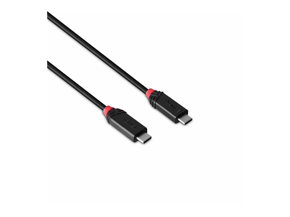 Lindy Black Line USB4 Gen 3x2 USB-C Kabel 0,5 m 40 Gbit/s 240 W Schwarz