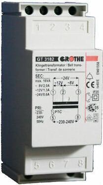 Grothe GT 3182 Stromtransformator 2 A Weiß (14082) (geöffnet)