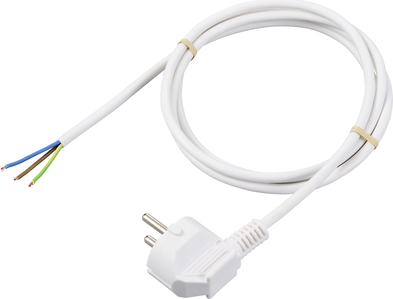 Sygonix SY-6408152 Strom Netzkabel Weiß 1.50 m (SY-6408152)