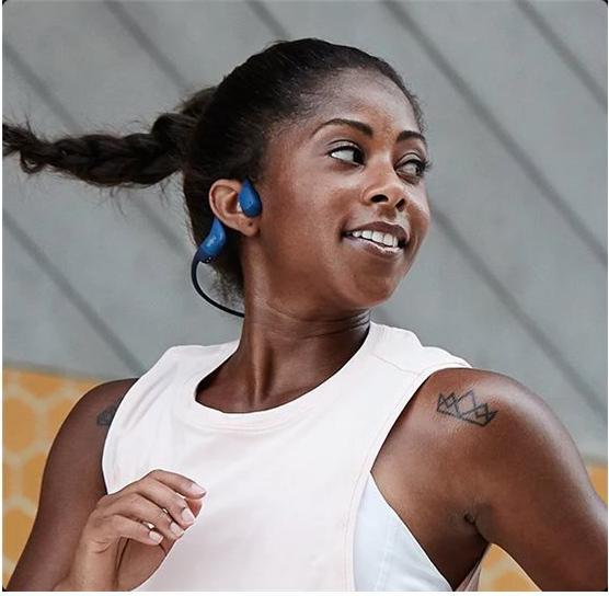 Shokz OpenRun Open-Ear Bluetooth Kopfhörer USB-C Blue
