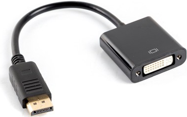 Lanberg AD-0007-BK Videokabel-Adapter 0,1 m DisplayPort DVI-D Schwarz (AD-0007-BK)