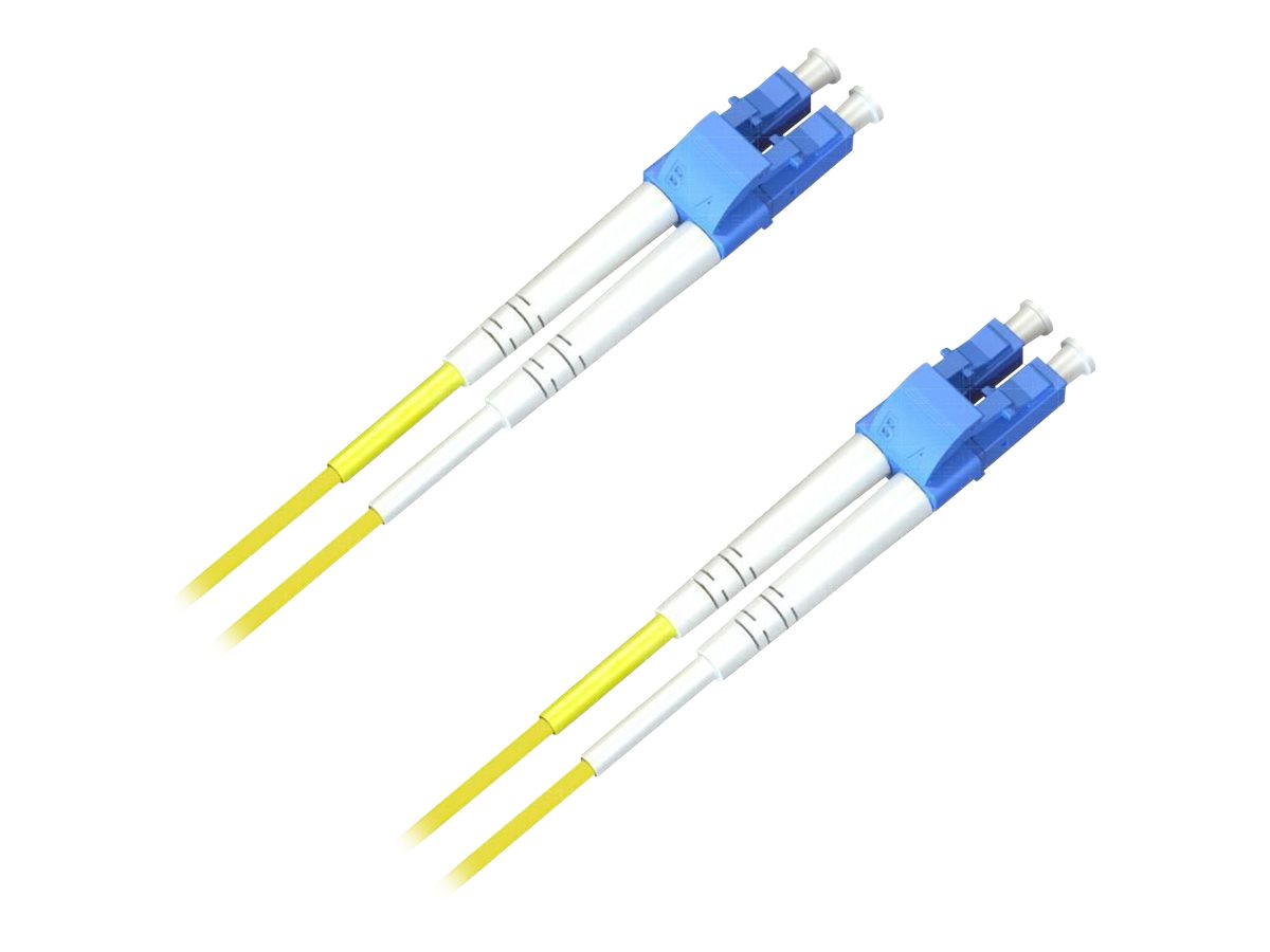 MicroConnect Glasfaserkabel LC/UPC auf LC/APC Single-Mode OS2 Duplex 3 m Gelb