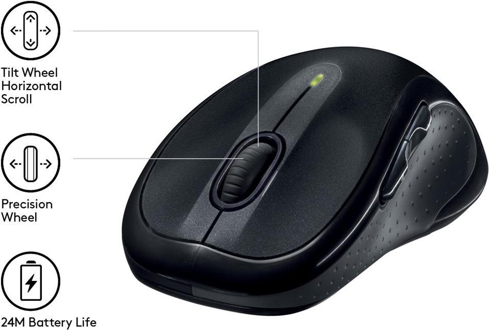 Logitech M510 Maus - Laser - 5 Tasten - 2,4 GHz Schwarz