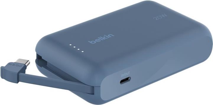 Belkin 10k PD20w Integrated USB-C Cable Power Bank Blue (BPB021HQBL)