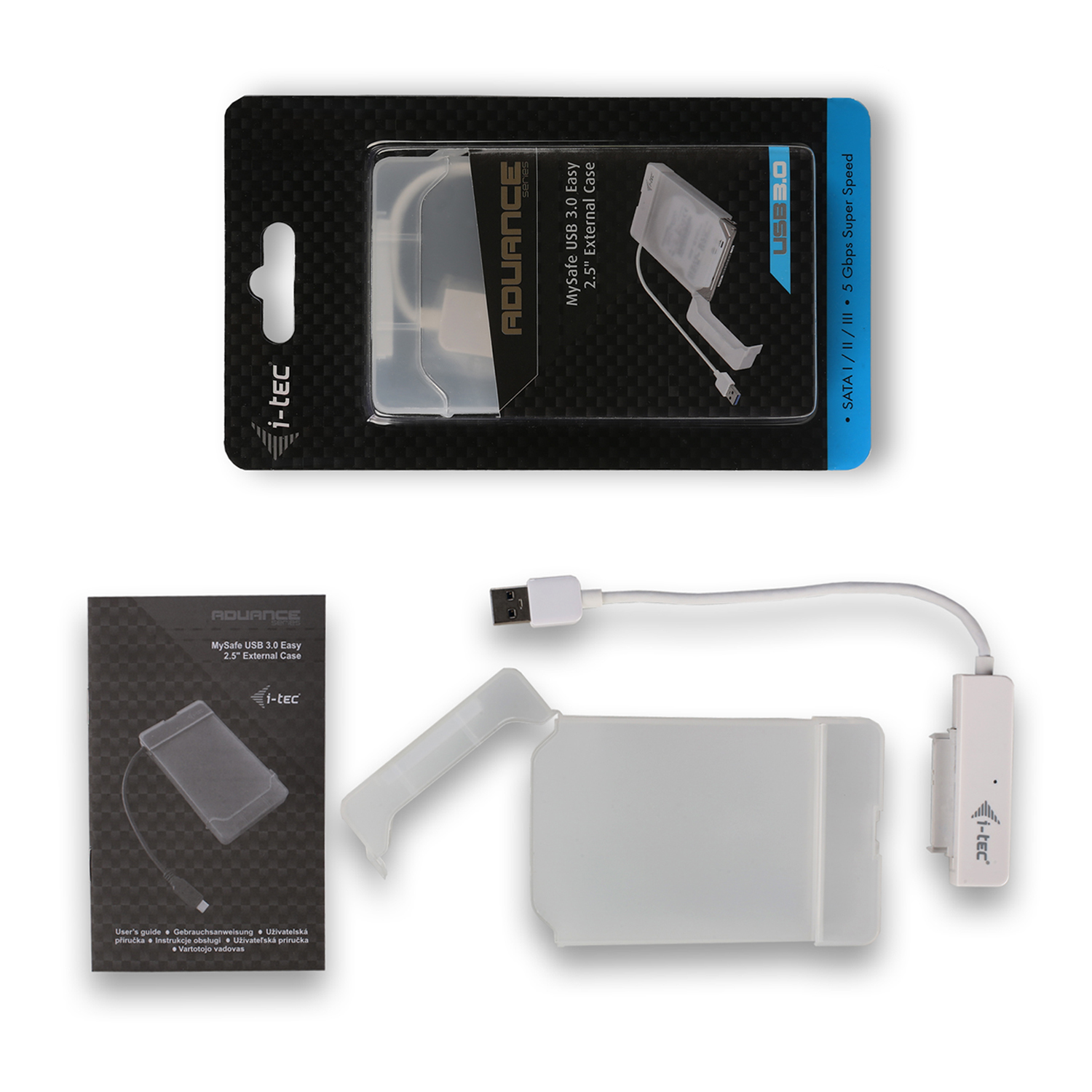 i-tec MySafe Advance 2.5" USB 3.0 SATA Gehäuse Weiß