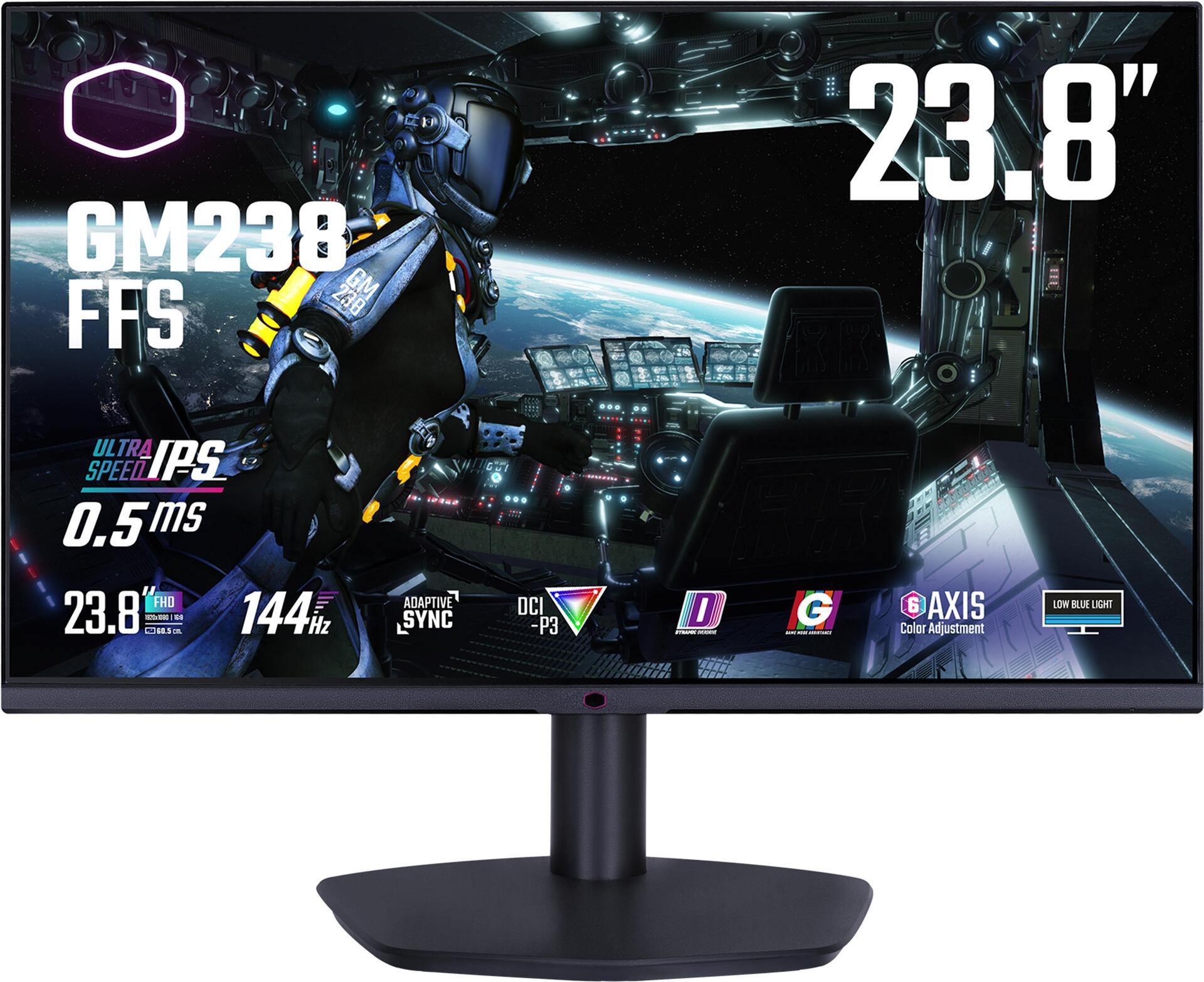 Cooler Master Gaming GM238-FFS 60,5 cm (23.8" ) 1920 x 1080 Pixel Full HD LED Schwarz [Energieklasse E] (CMI-GM238-FFS-EK)