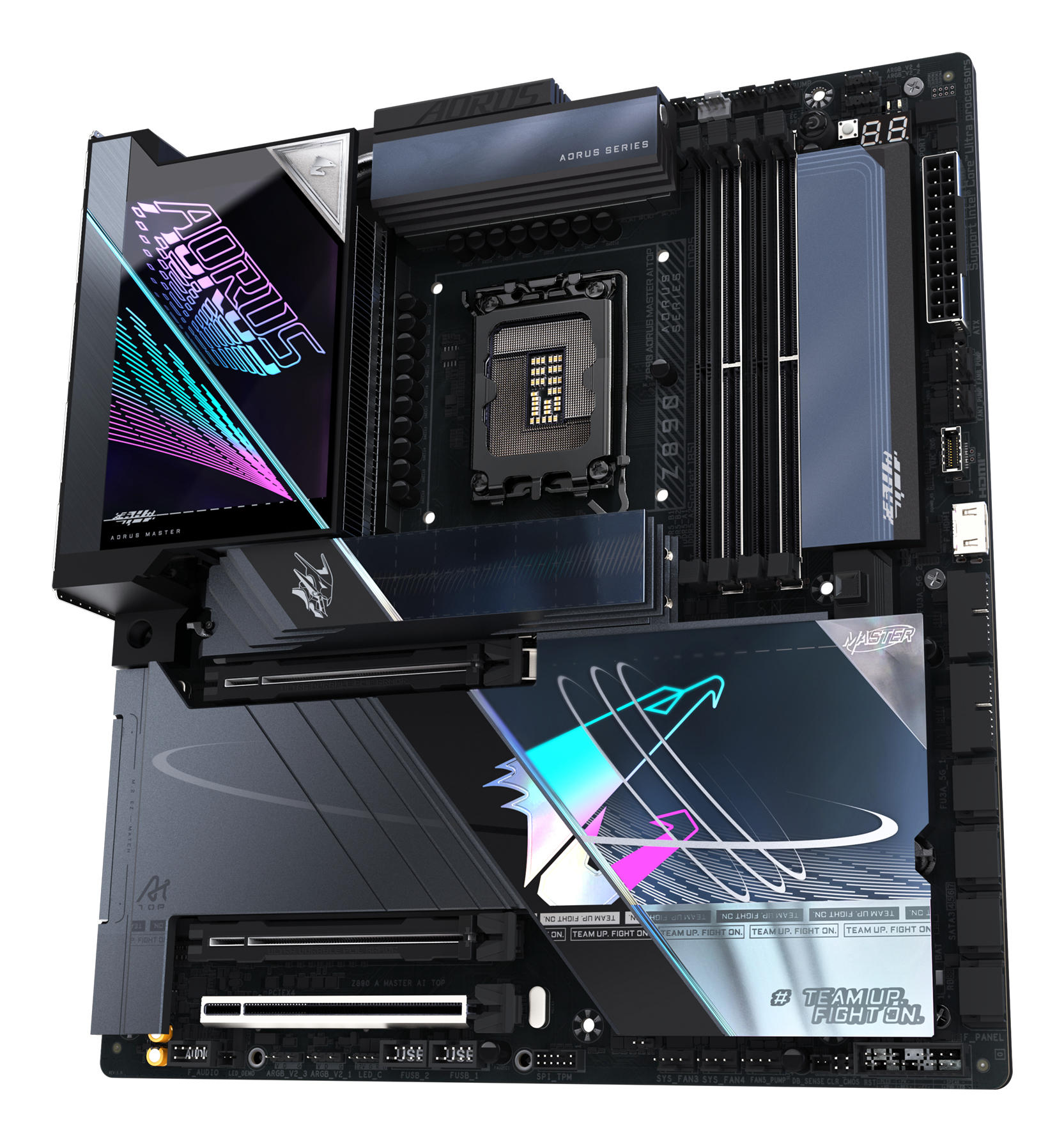 AORUS Z890 MASTER AI TOP Mainboard E-ATX LGA 1851 Wi-Fi 7 USB4 Schwarz