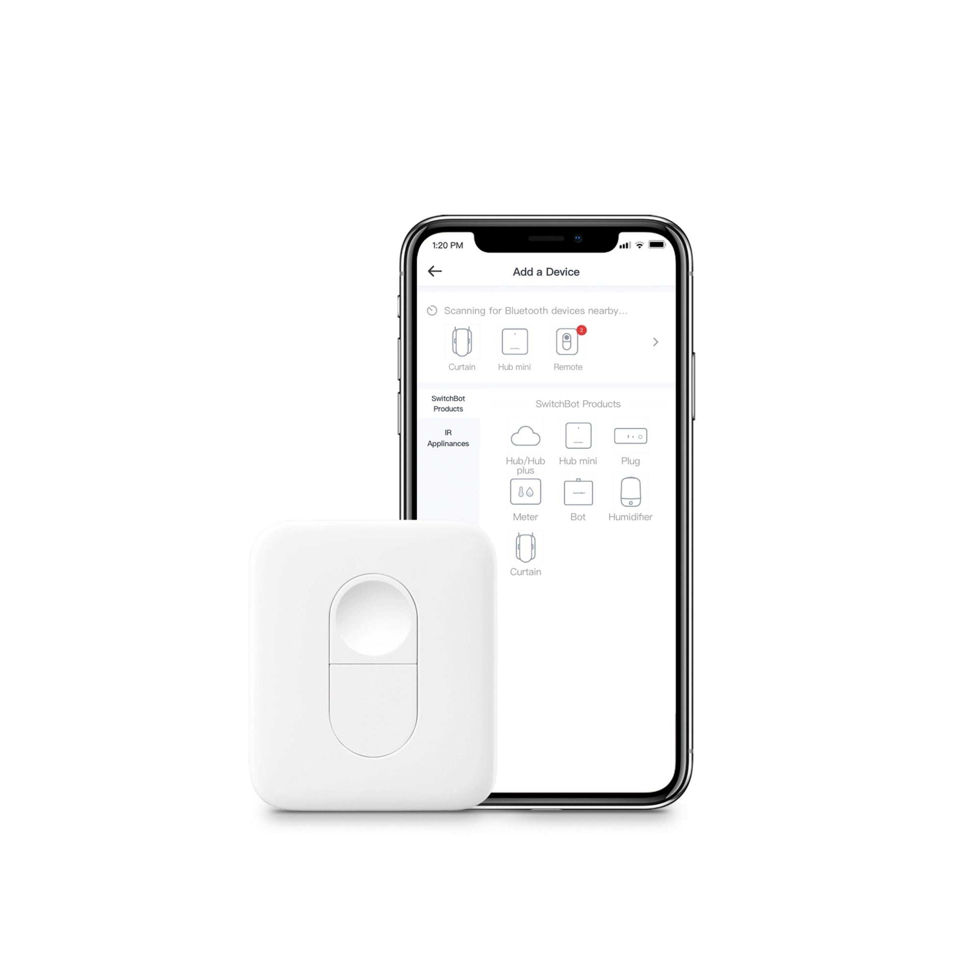 SwitchBot Remote Bluetooth Fernbedienung für Heimbeleuchtung Drucktasten Weiß