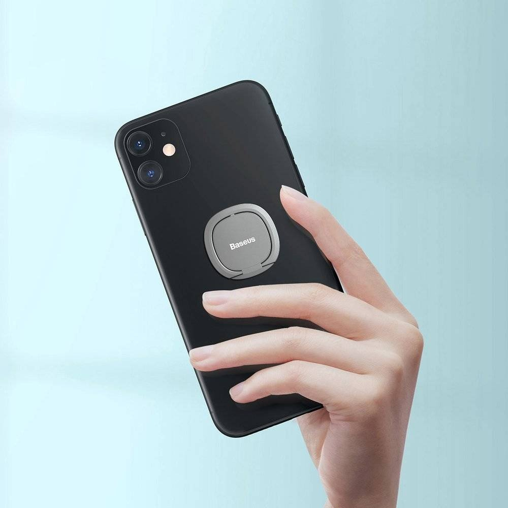 Baseus SUYB-0S Unsichtbarer Ringhalter für Smartphones Silber