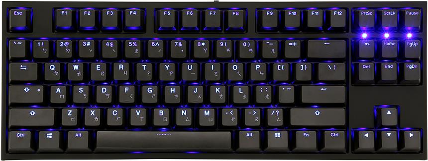 Ducky One 2 TKL Backlit PBT Gaming Tastatur, MX-Blue, blaue LED - schwarz (DKON1887S-CDEPDAZB1)
