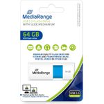 MediaRange USB Stick 64GB MR974 USB-Stick USB Typ-A 2.0 Blau - Weiß (MR974)