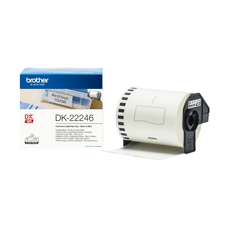 Brother DK22246 Endlosetiketten 103,6 mm x 30,48 m Thermodirekt Schwarz auf Weiß