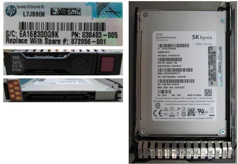 HPE SPS-DRV SSD 1.92TB 6G SFF SATA RI-1 SC (872056-001)