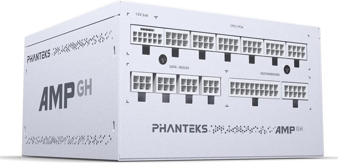 Phanteks AMP GH 1200W 80 PLUS Platinum Netzteil PCIe 5.1 ATX 3.1 - 1.200 Watt (PH-P1200GH_WT01_EU)