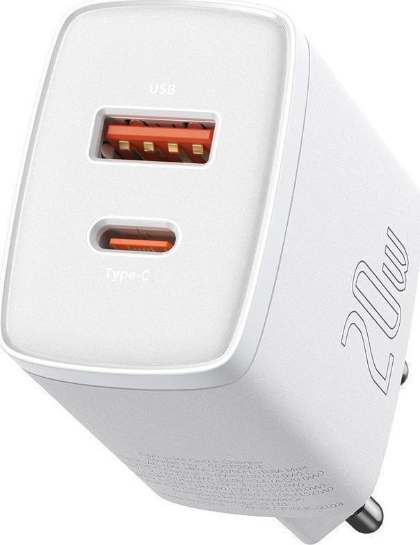 Baseus CCXJ-B02 Ladegerät für Mobilgeräte Universal Weiß AC Schnellladung Drinnen (CCXJ-B02)