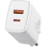 Baseus CCXJ-B02 Ladegerät für Mobilgeräte Universal Weiß AC Schnellladung Drinnen (CCXJ-B02)
