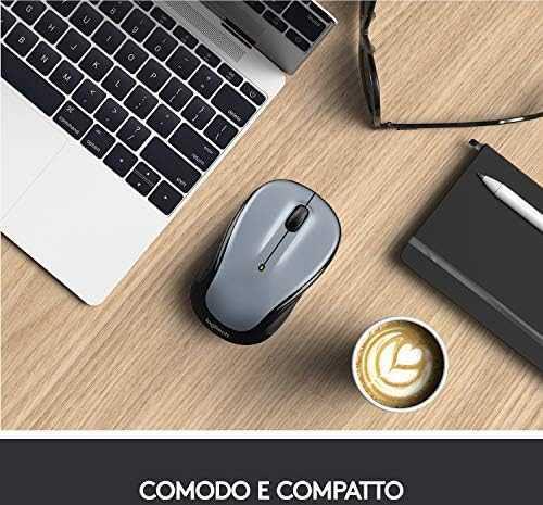 Logitech M325s Kabellose Optische Maus 2.4 GHz 1000 DPI Schwarz, Grau